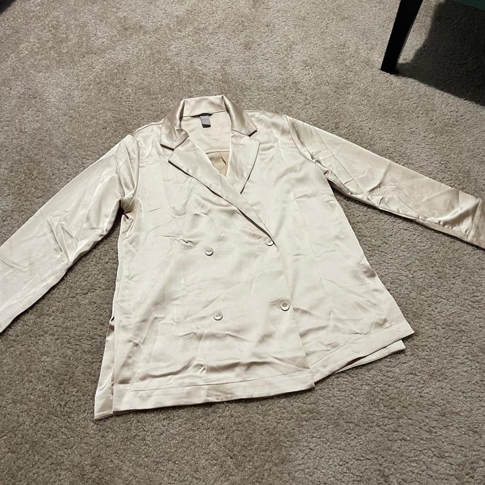 H&M Silk champagne Blazer
